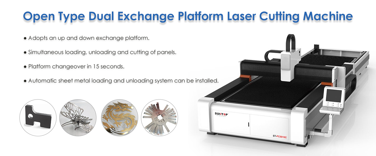 Dual exchange platform without enclosed laser cutting machine features-Suntop