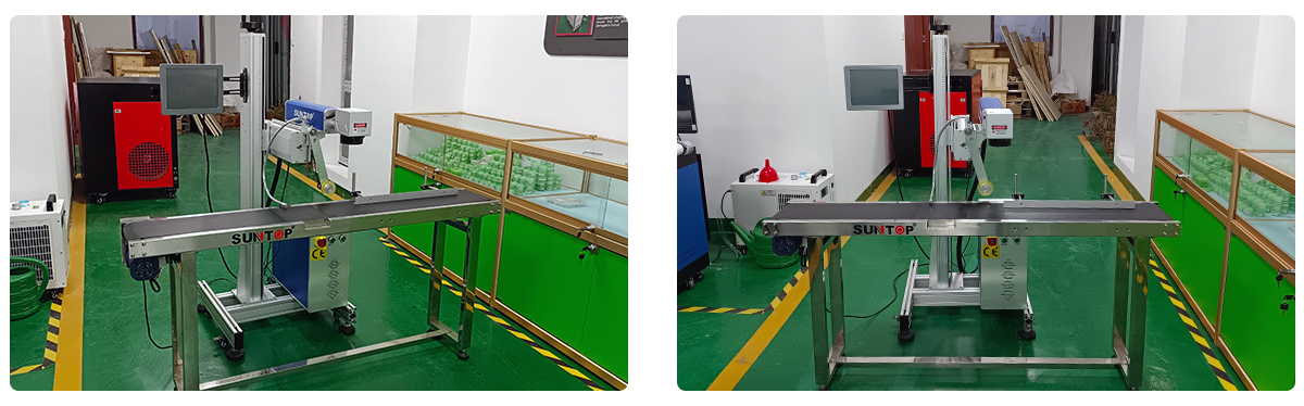 Flying fiber laser marking machine conveyor belt-Suntop