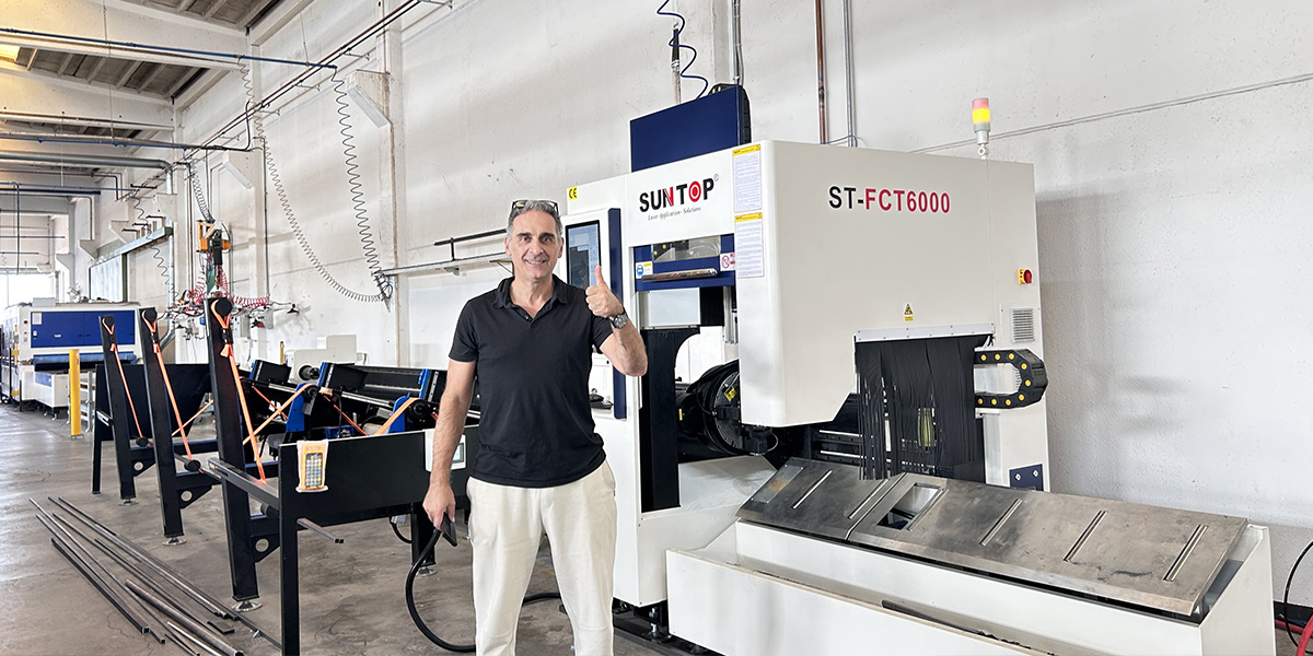 SUNTOP Automatic Laser Pipe Cutting Machine with Automatic Loading and Unloading Successfully Delivered to Italy-8 SUNTOP Automatic Laser Pipe Cutting Machine with Automatic Loading and Unloading Successfully Delivered to Italy-8
