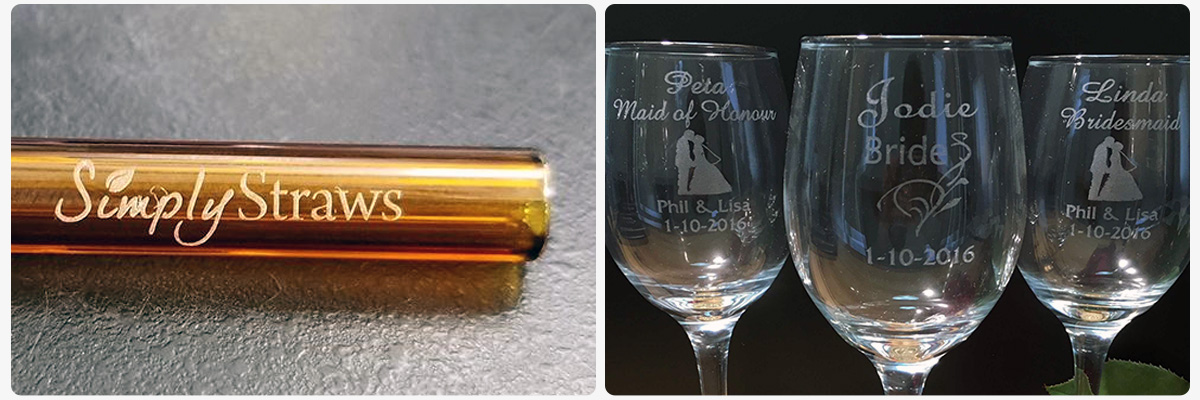 UV laser marking in the application of glass products sample-Suntop