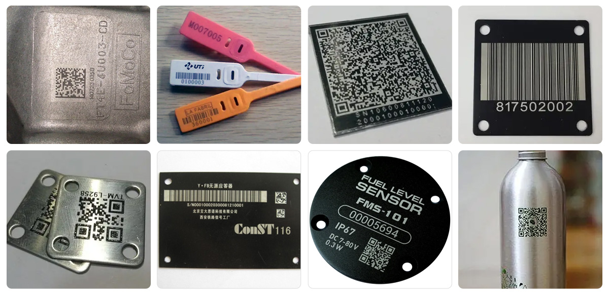 barcode laser engraving machine samples-Suntop