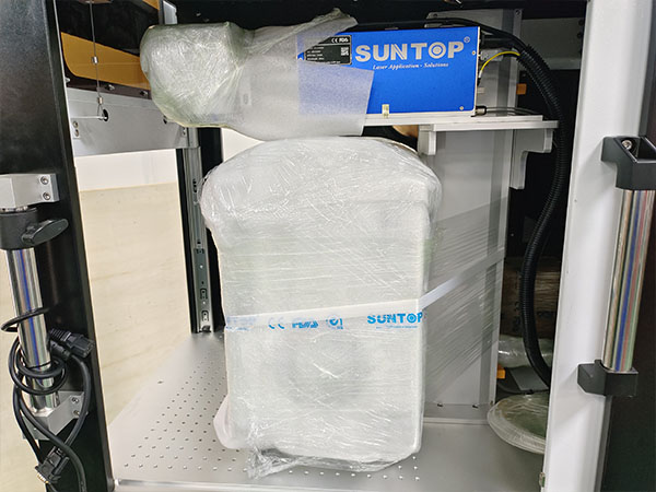 Custom UV Laser Marking Machine for Spanish Client Shipped Featuring Dual Foot Pedals and Sliding Side Doors-7