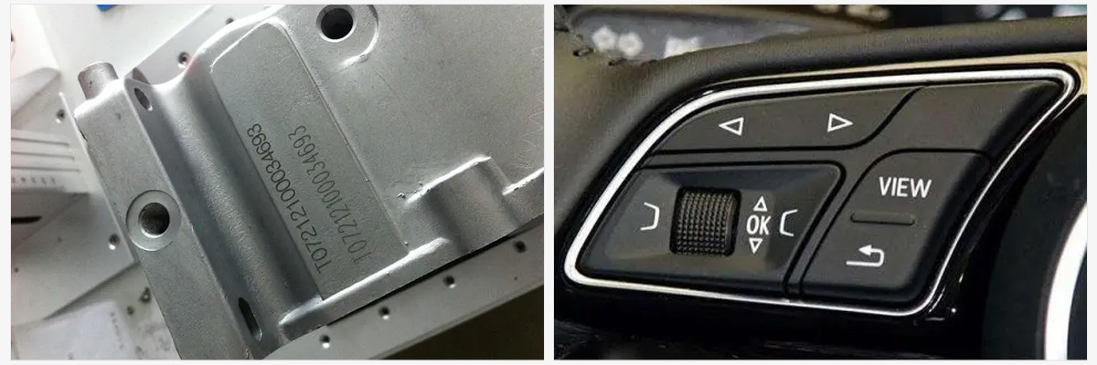 Application of laser marking machines in the automotive industry samples