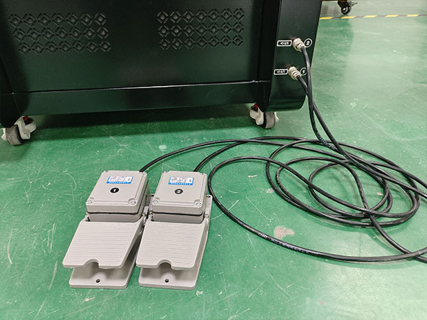 Custom UV Laser Marking Machine for Spanish Client Shipped Featuring Dual Foot Pedals and Sliding Side Doors-2