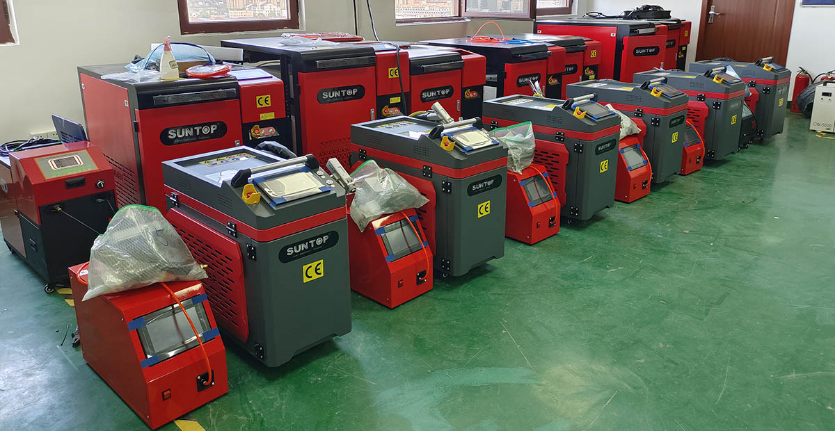 Customized laser welding machine for Spanish customer successfully completed installation and testing, ready for shipment site5-Suntop