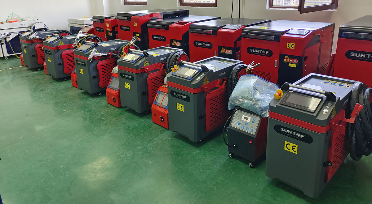 Customized laser welding machine for Spanish customer successfully completed installation and testing, ready for shipment site3-Suntop
