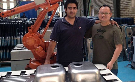 Automatic Kitchen Sink Laser Welding Machine Installed in Iran.jpg