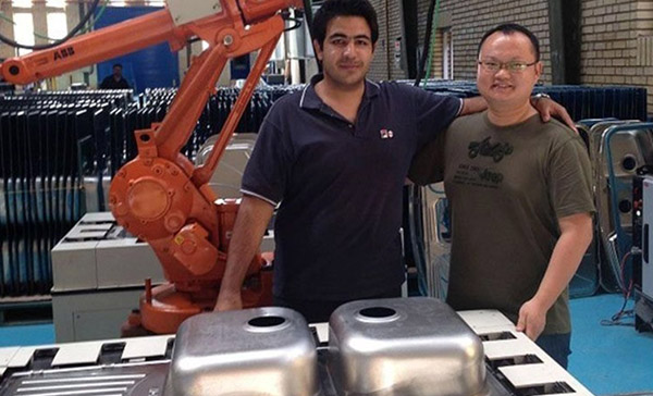 Automatic Kitchen Sink Laser Welding Machine Installed in Iran