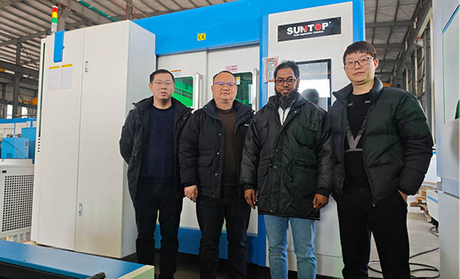 Bangladesh customer visits Suntop factory and purchases laser cutting machine.jpg