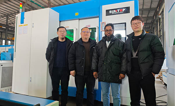 Bangladesh Customer Visits Suntop Factory And Purchases Laser Cutting Machine