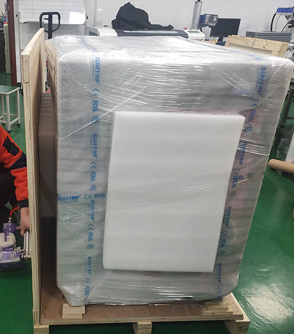 South African customer's handheld laser welding machine assembly is completed, after 24 hours testing, ready for bulk shipment pack4-Suntop