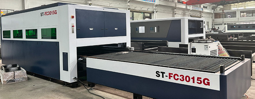 Indonesia customer's 6KW laser cutting machine for debugging and testing before delivery site4-Suntop