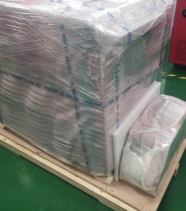 South African customer's handheld laser welding machine assembly is completed, after 24 hours testing, ready for bulk shipment pack3-Suntop