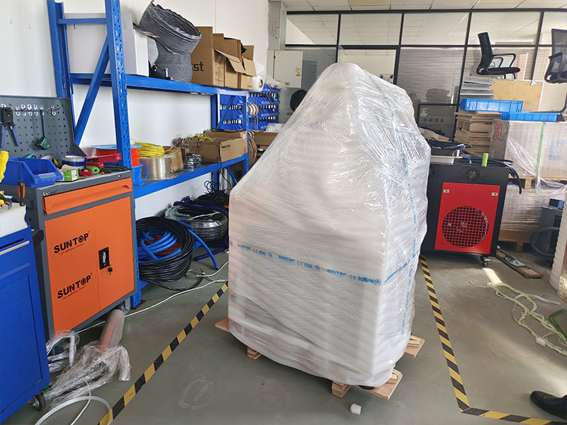 Suntop Cabinet Fiber Laser Marking Machine with D200 Rotary Axis Shipped to Shanghai-8