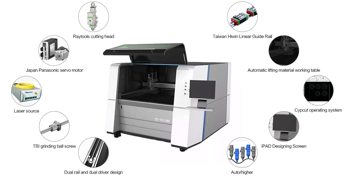 Small Cutting Size Fiber Laser Cutting Machine (ST-FC1390)