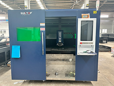 Indonesia customer's 6KW laser cutting machine for debugging and testing before delivery site13-Suntop