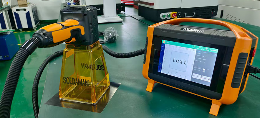 Custom Handheld Laser Marking Machine Shipped to Spain Site-Suntop
