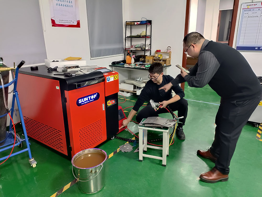  SUNTOP Conducts Live Laser Welding Test for French Client