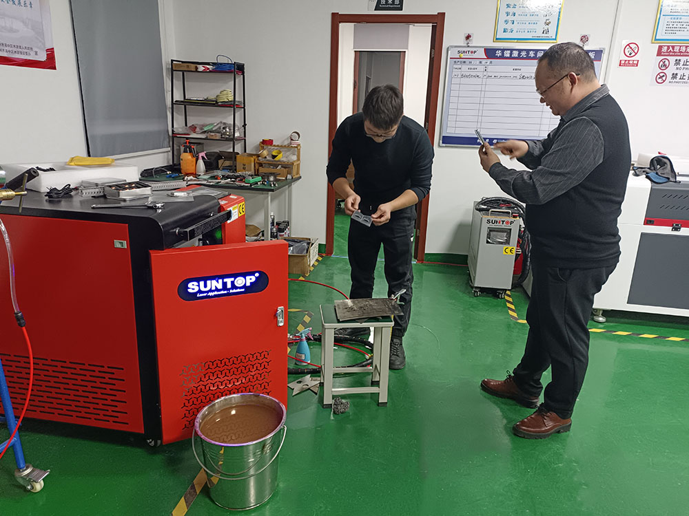  SUNTOP Conducts Live Laser Welding Test for French Client