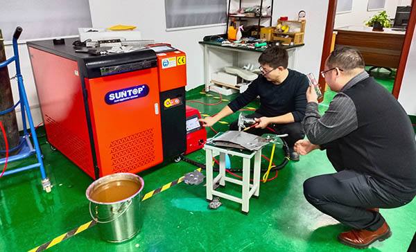  SUNTOP Conducts Live Laser Welding Test for French Client