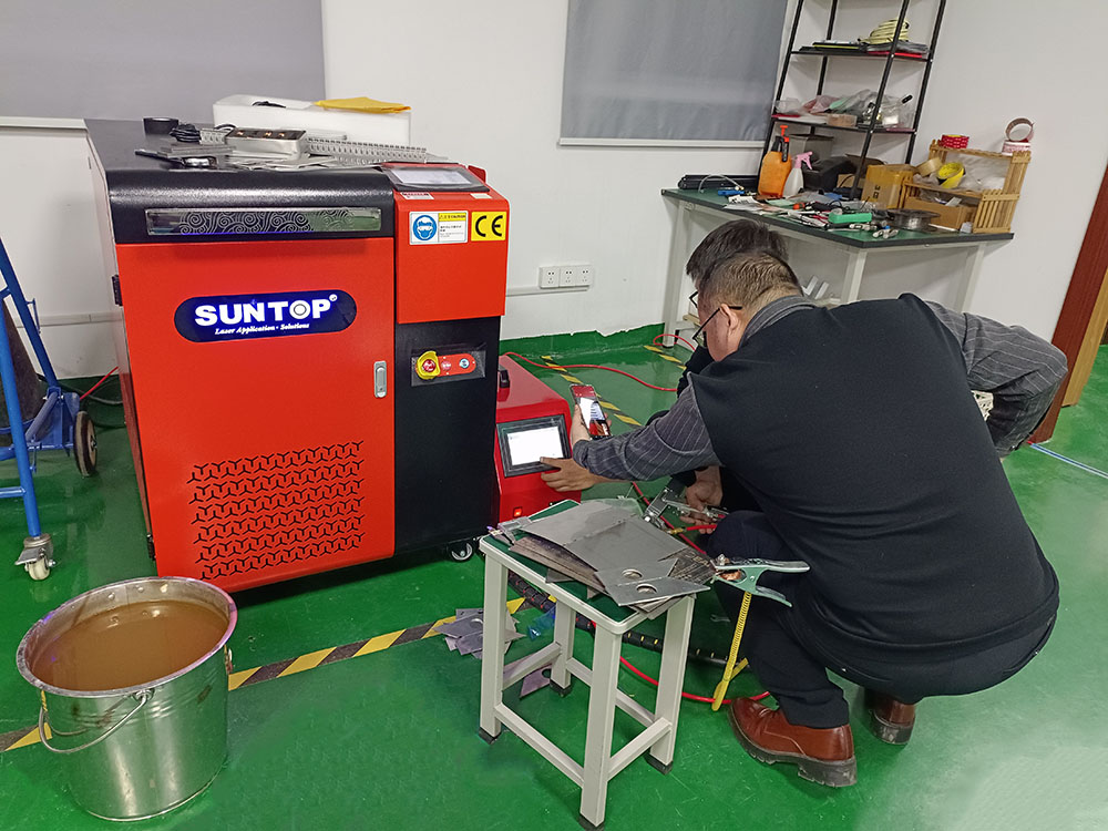  SUNTOP Conducts Live Laser Welding Test for French Client