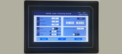 Metal Laser Cleaning Machine Interactive touch screen control system-Suntop