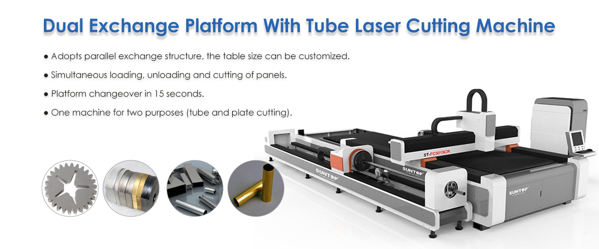 Dual exchange platform without enclosed laser cutting machine features-Suntop
