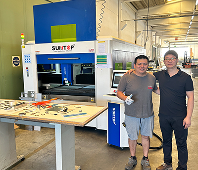 Italian customer purchased laser cutting machine again and trained successfully site8-Suntop