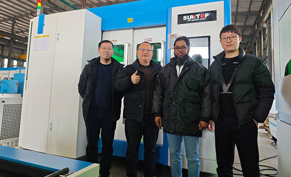 Bangladesh customer visits Suntop factory and purchases laser cutting machine site1
