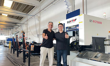 SUNTOP Automatic Laser Pipe Cutting Machine with Automatic Loading and Unloading Successfully Delivered to Italy.jpg